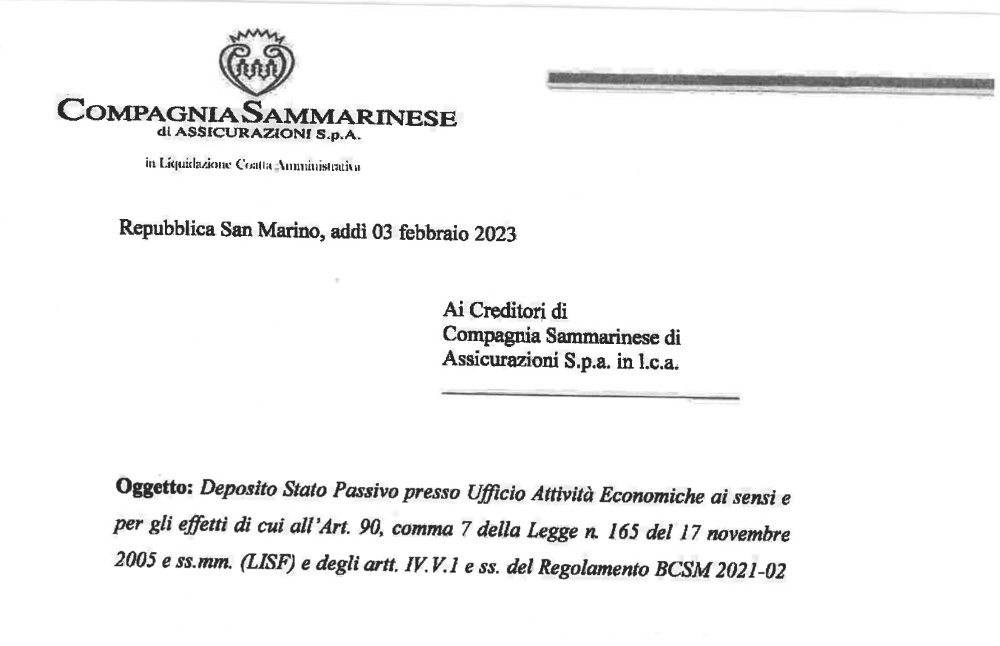 Banca Centrale di San Marino e CSA: gli atti segreti